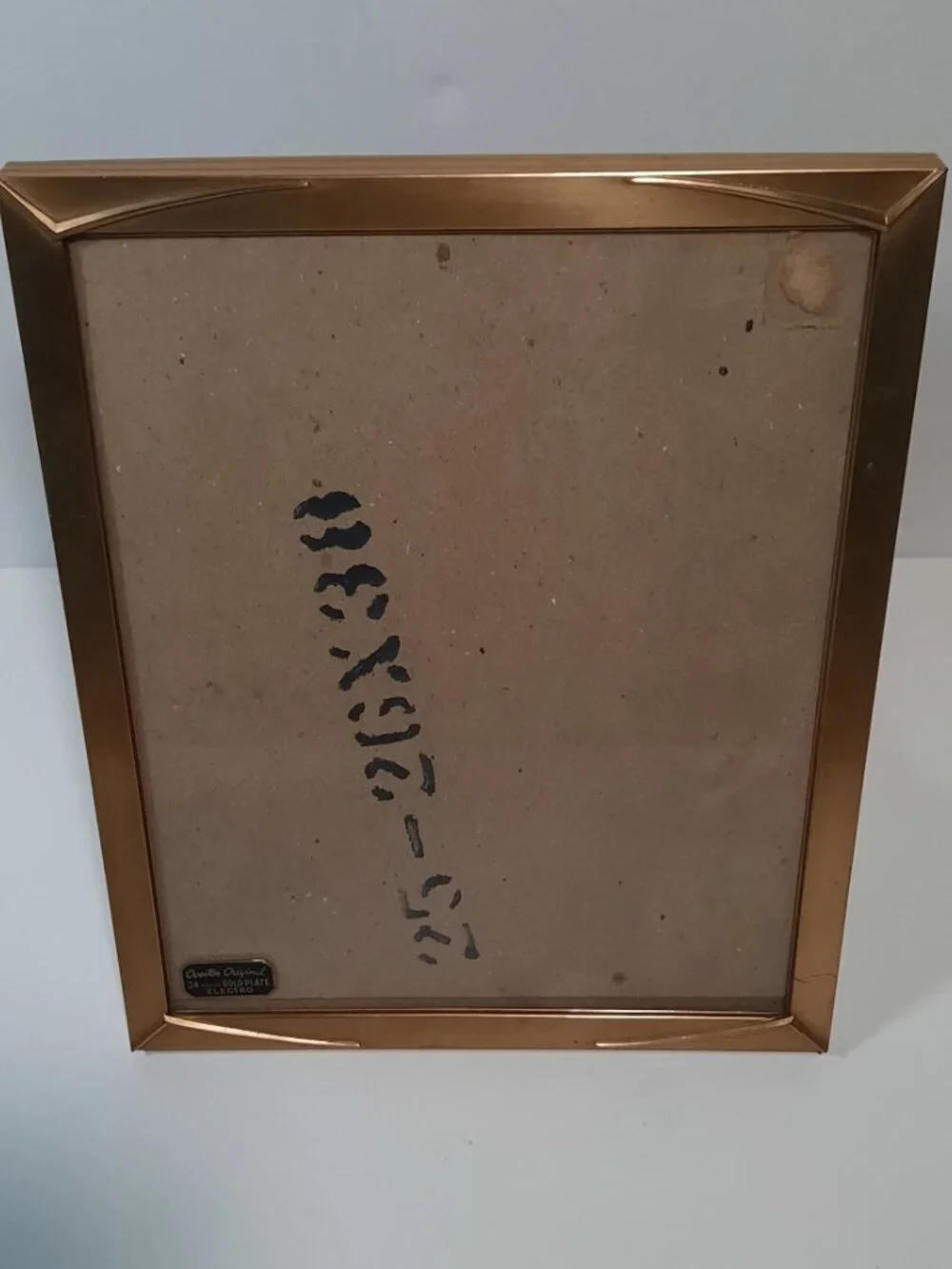 Vintage Picture Frame Overton Original 24 K Gold Plated Electro  Holds 8 x 10